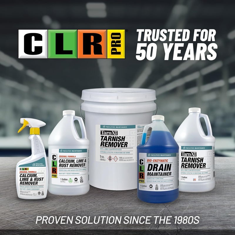 CLR PRO Calcium, Lime & Rust Remover, 32 oz. Spray Bottle, Pack of 2, Quickly Removes Calcium, Lime, Hard Water Deposits and Surface Rust Stains - Image 2